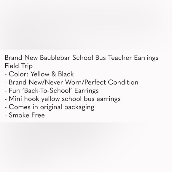 NWT ⚜️🚌⚜️ BaubleBar Field Trip Jeweled School Bus Dangle Earrings. - Picture 8 of 8